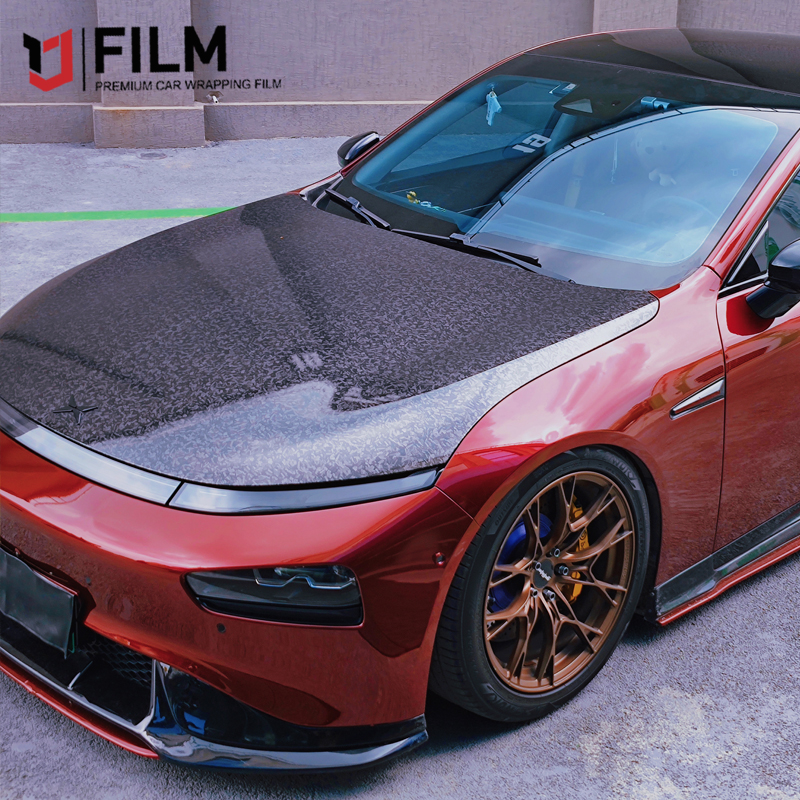 Liquid Metal Dragon Blood Red Vinyl Wrap Sheets Suppliers YAJIU