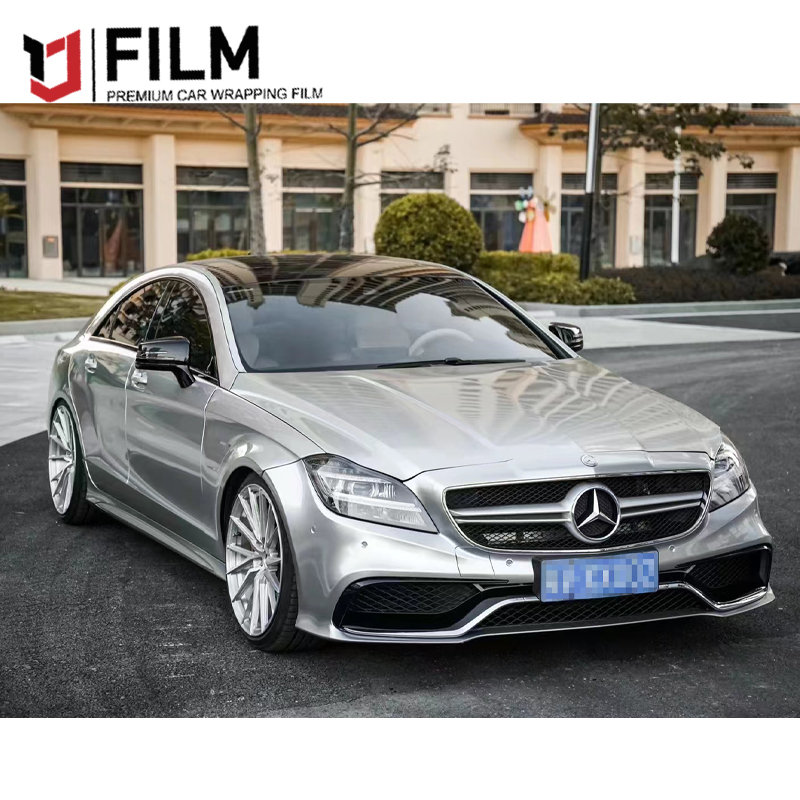 YAJIU Liquid Metal Silver Vinyl Wrap