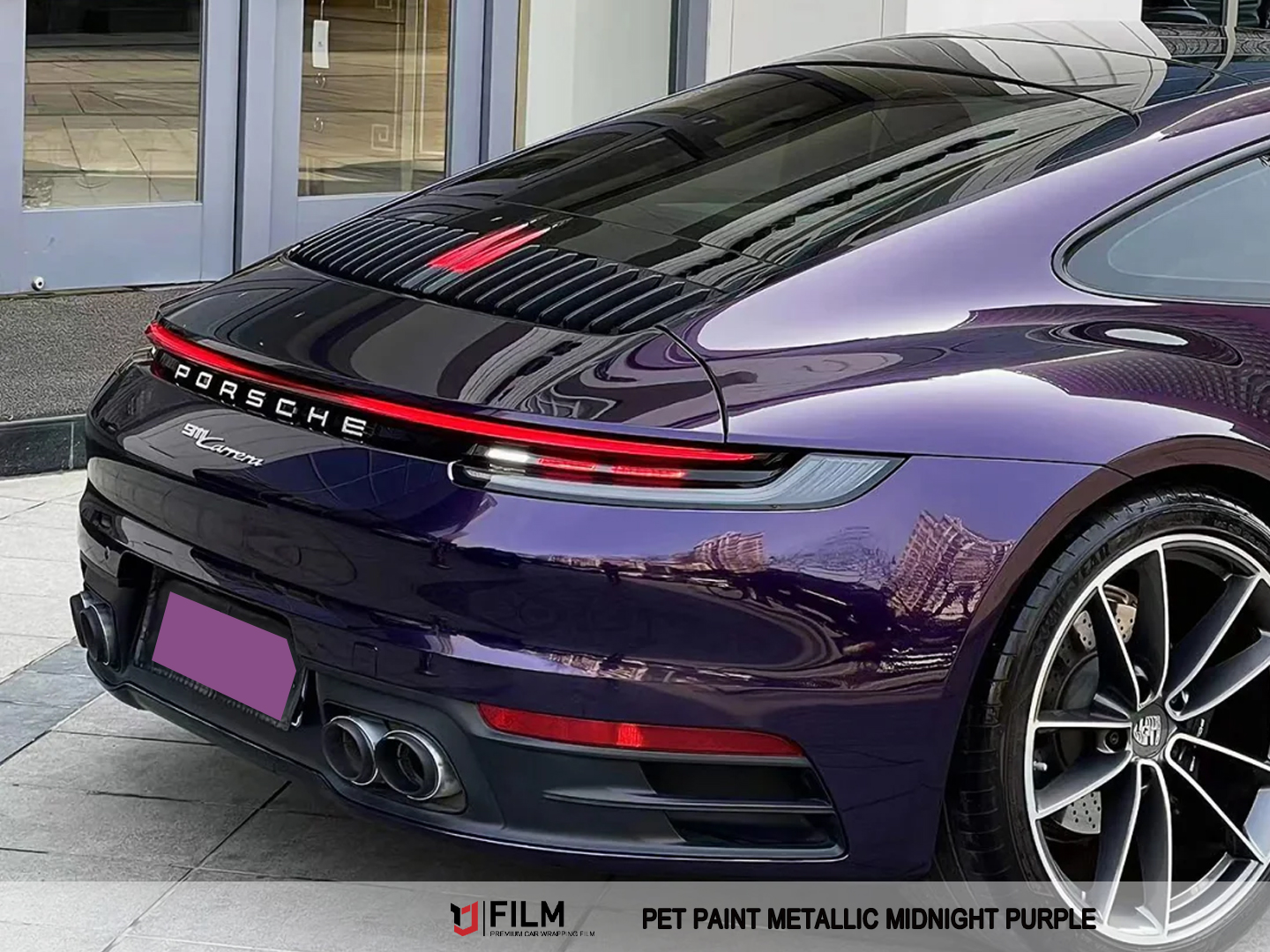 dark purple car wrap