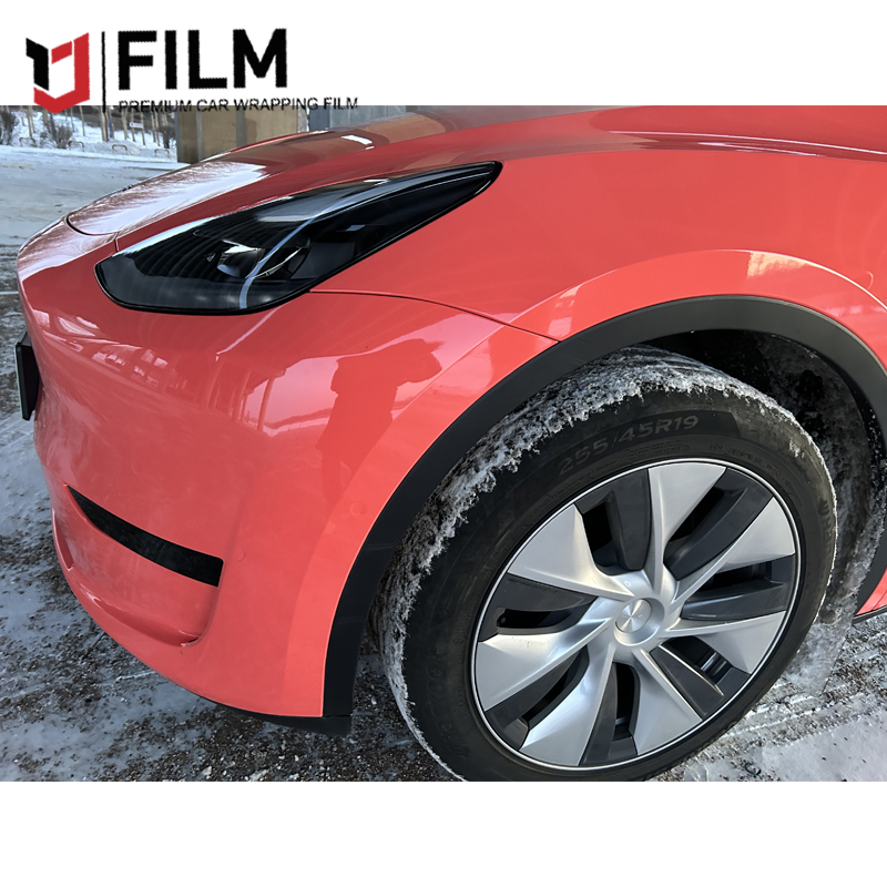 YAJIU Coral Orange Custom Vehicle Wraps Film