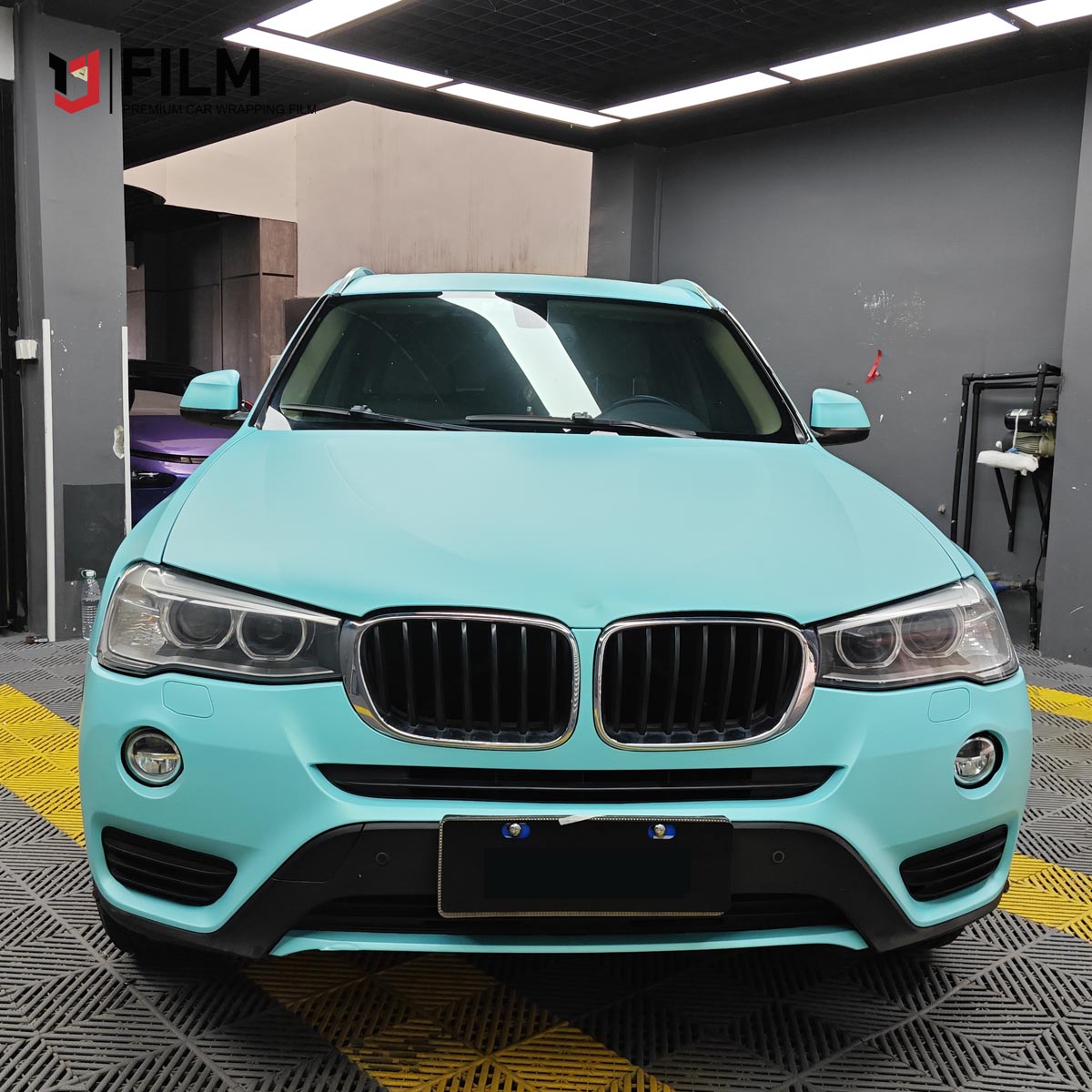 1.52x17 M Car Color Wrap Price Satin Chrome Metal Tiffany Blue Car Wrap