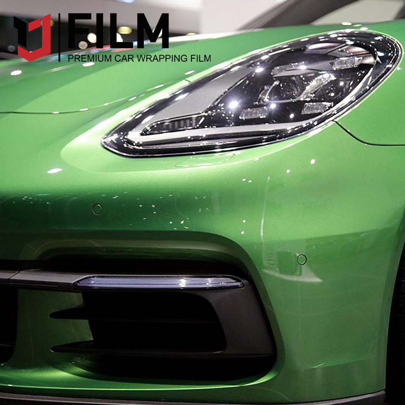 YAJIU Satin Metallic Glossy Mamba Green Custom Car Wraps