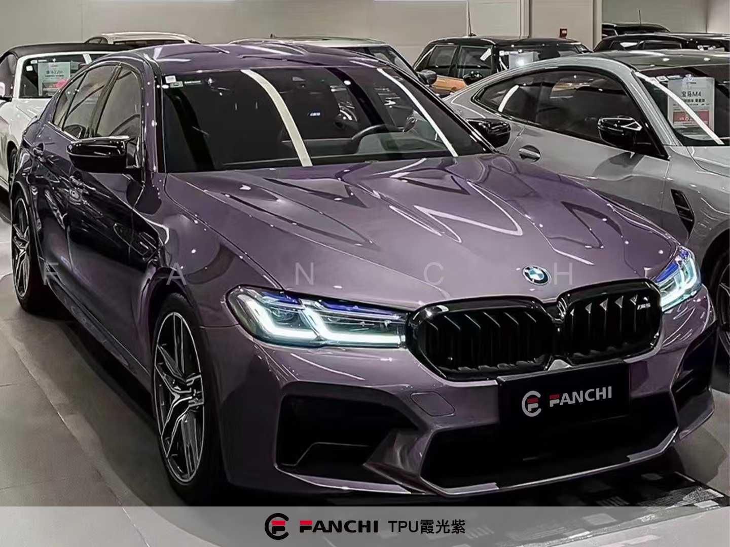 purple car wrap