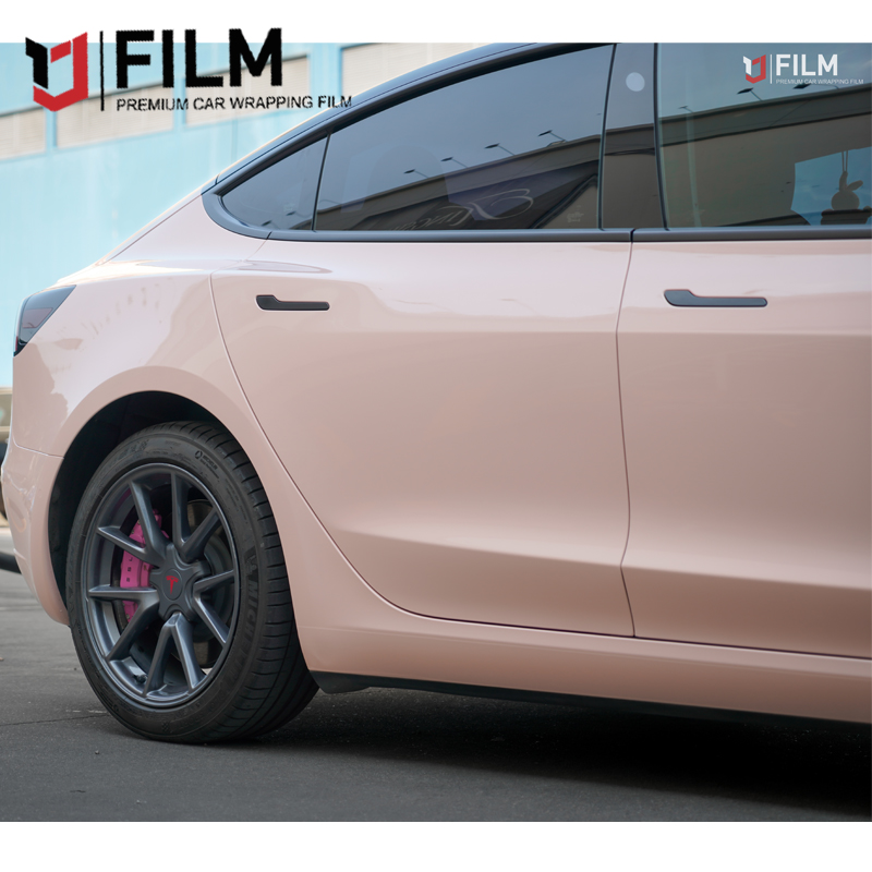 YAJIU Super Gloss Pearl Pink Vinyl Wrap