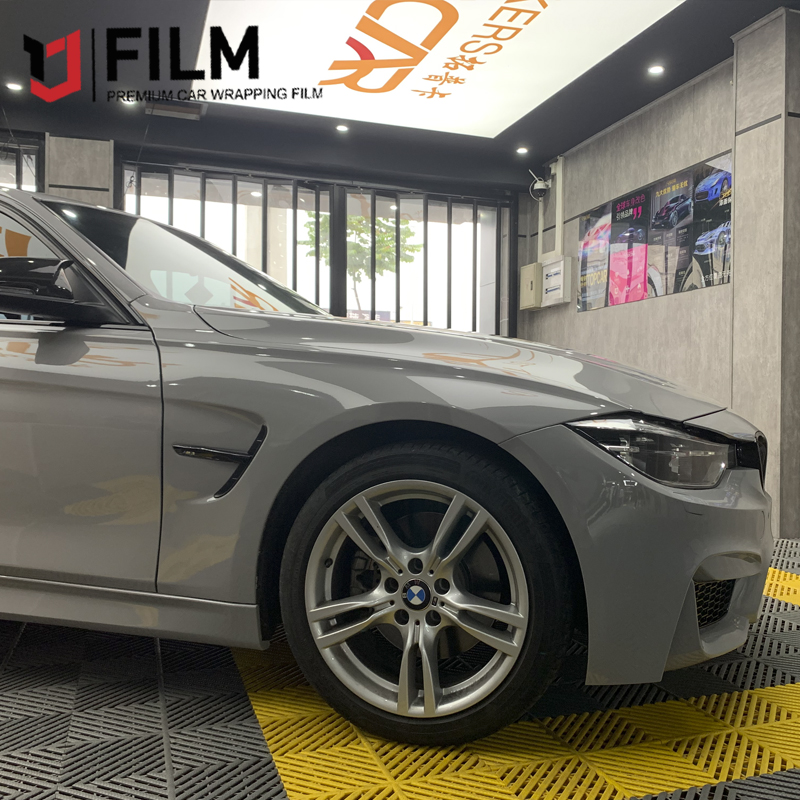 YAJIU Super Gloss Brooklyn Grey Car Wrap