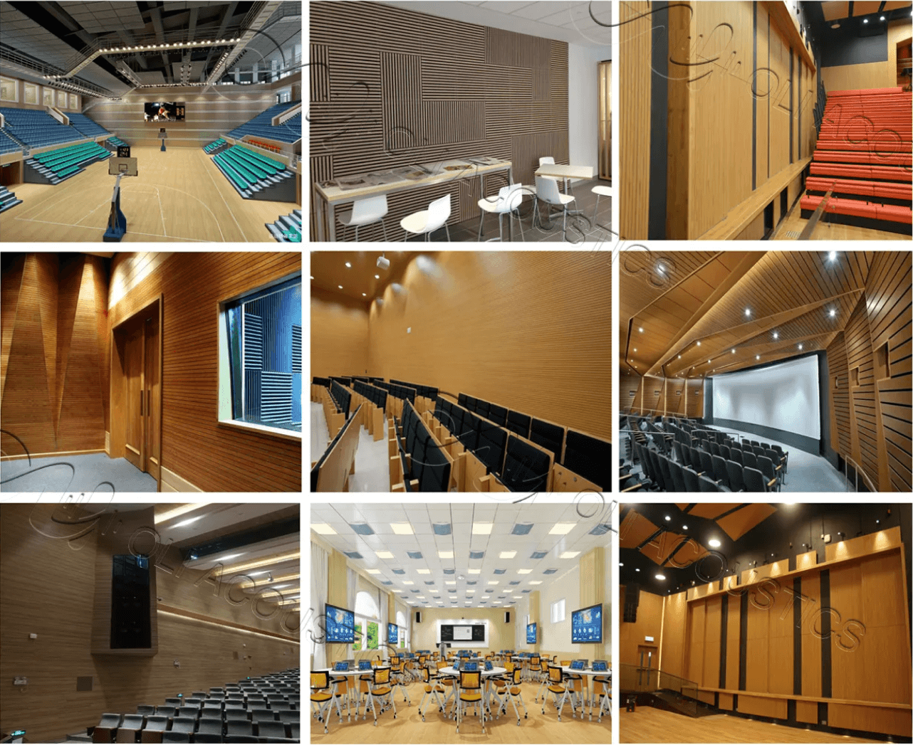 project reference for acoustic wood slat panels