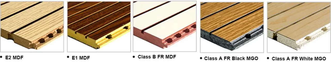 basic material for acoustic wood slat panels