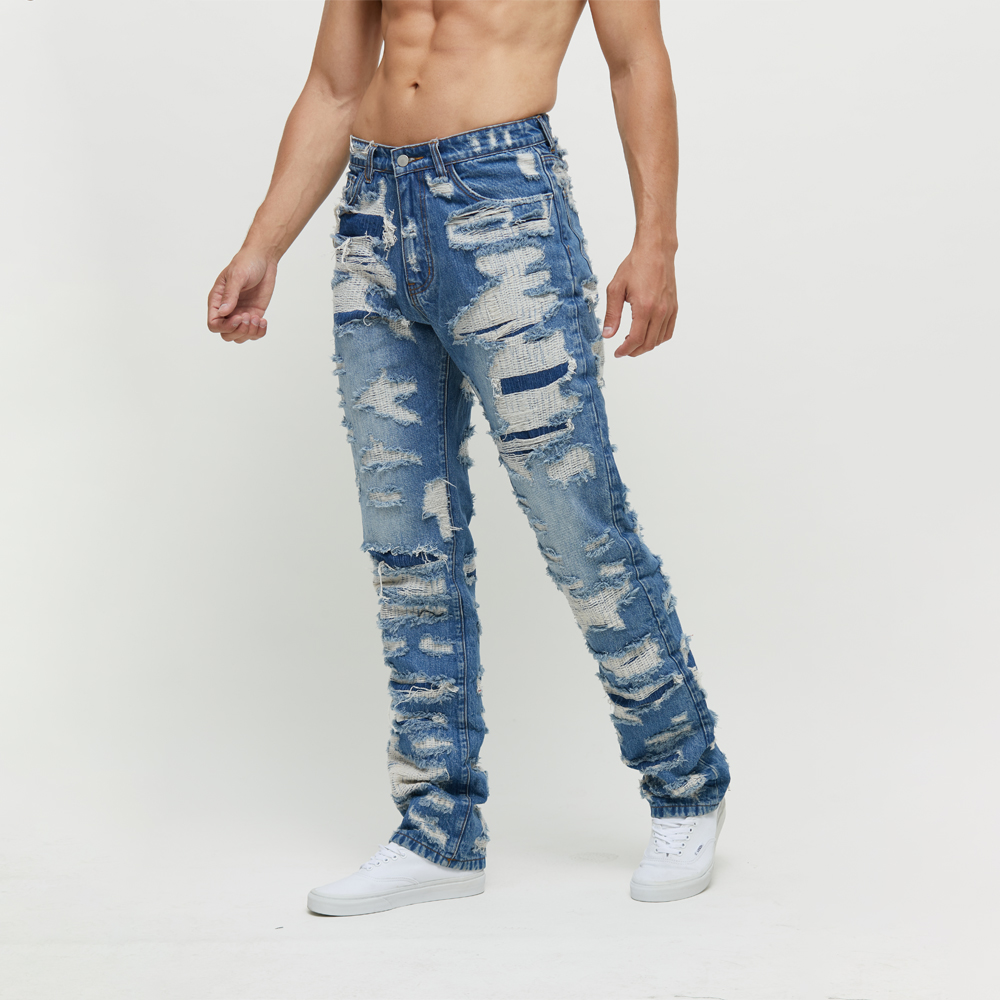 blue ripped jeans manufacturer