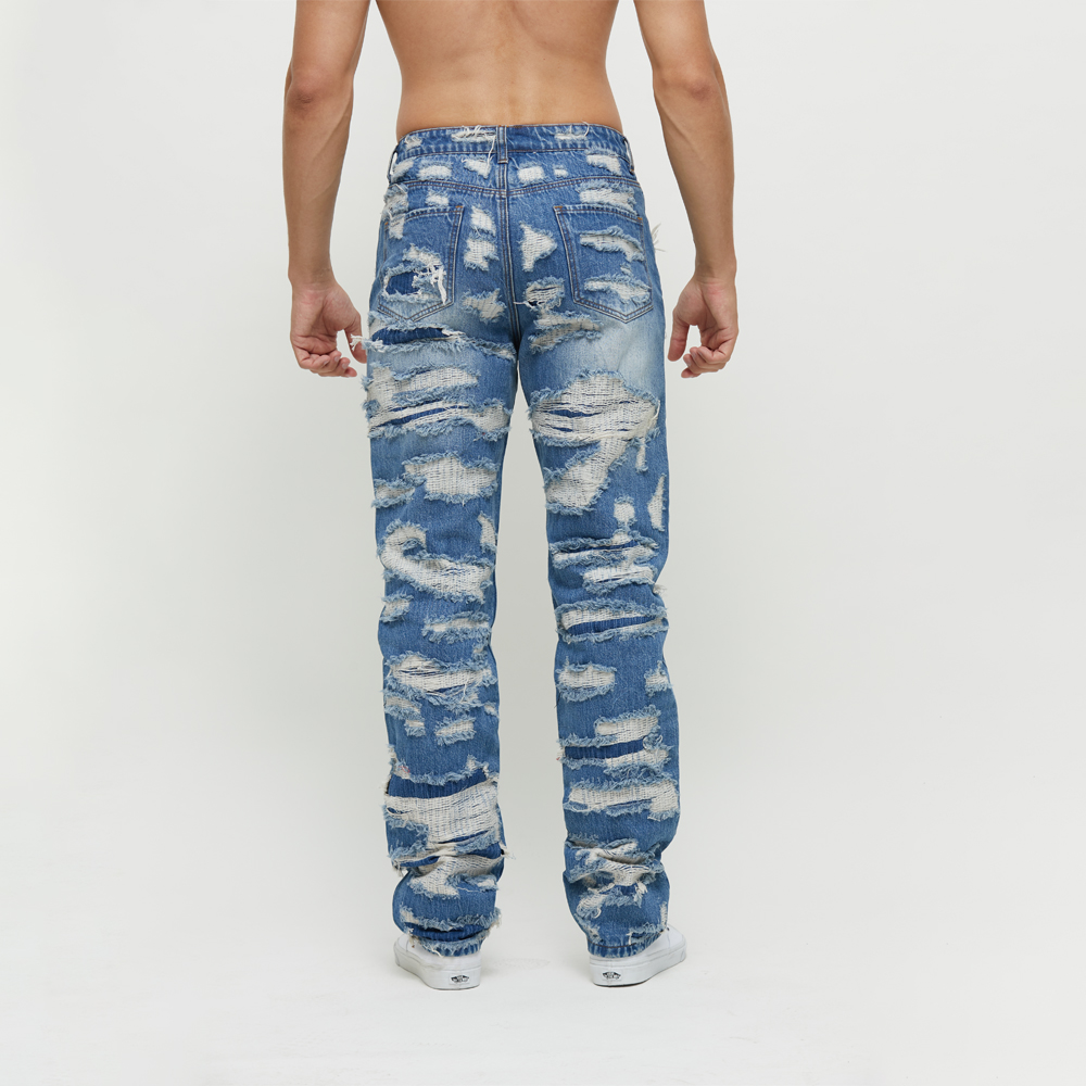 blue ripped jeans manufacturer