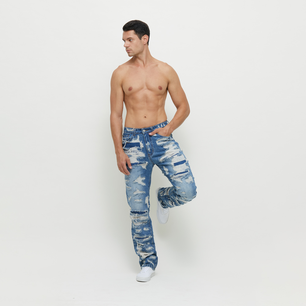 blue ripped jeans manufacturer