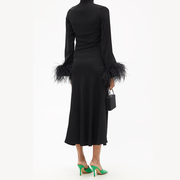 ostrich feathers cuffs dress manufacturer