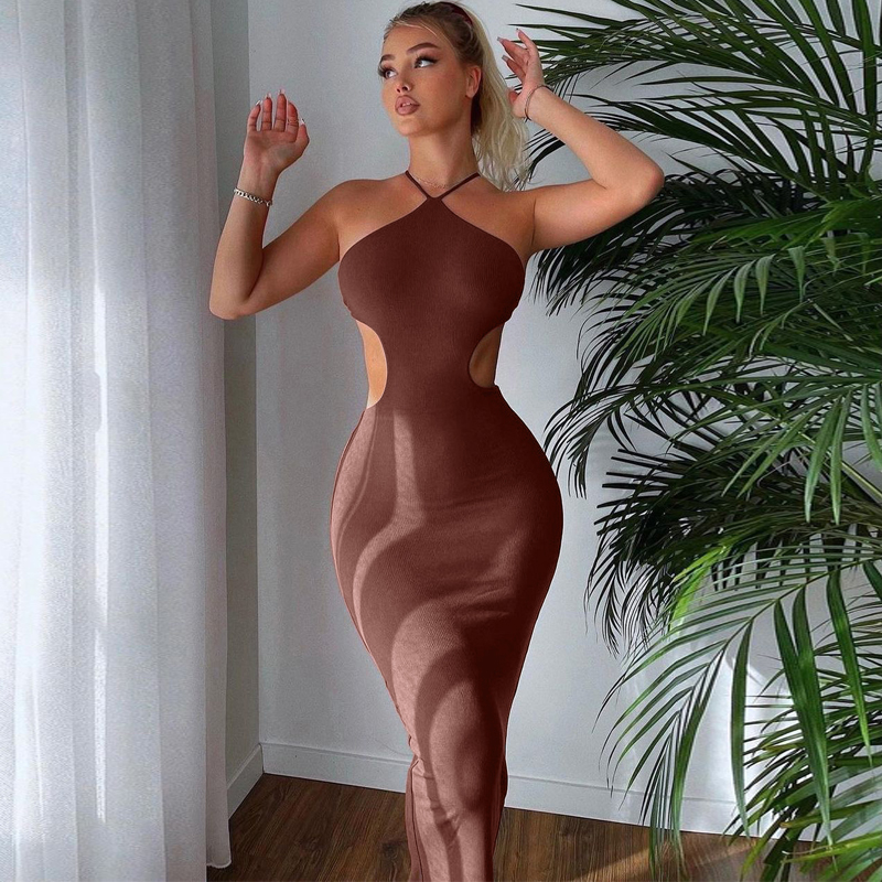 backless maxi dress ribbed dress manufacturer