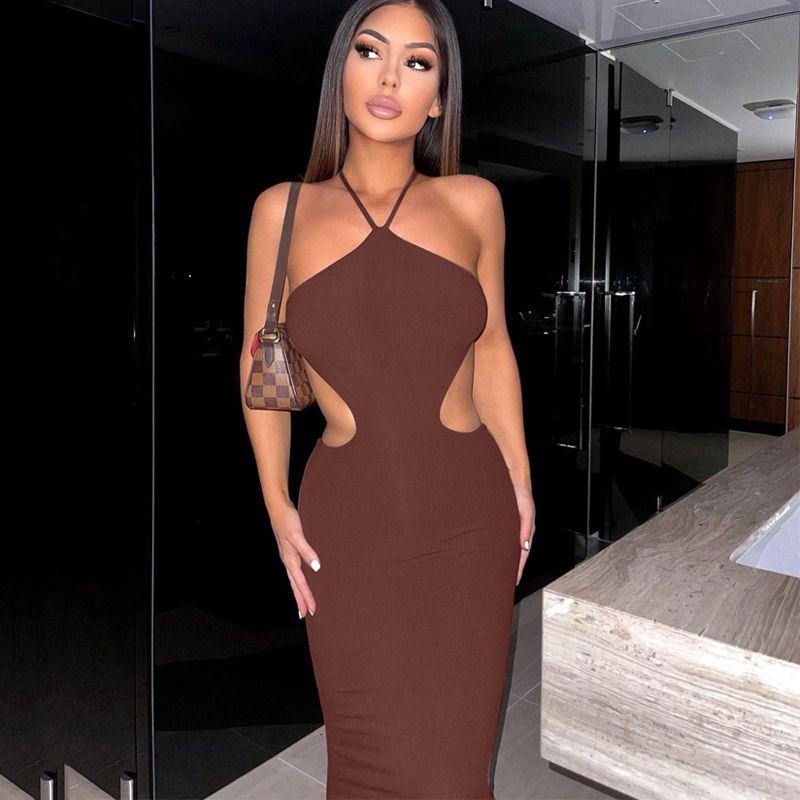 backless maxi dress ribbed dress manufacturer