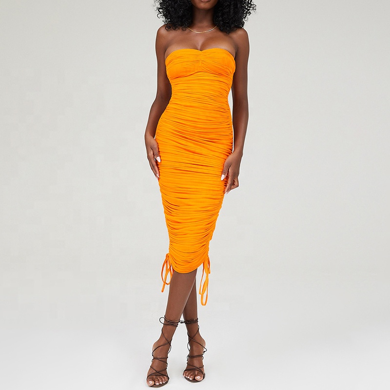 ruched bodycon dress midi manufacturer
