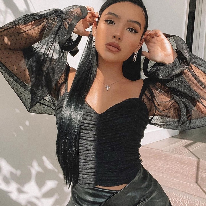 polka dot crop tops manufacturer