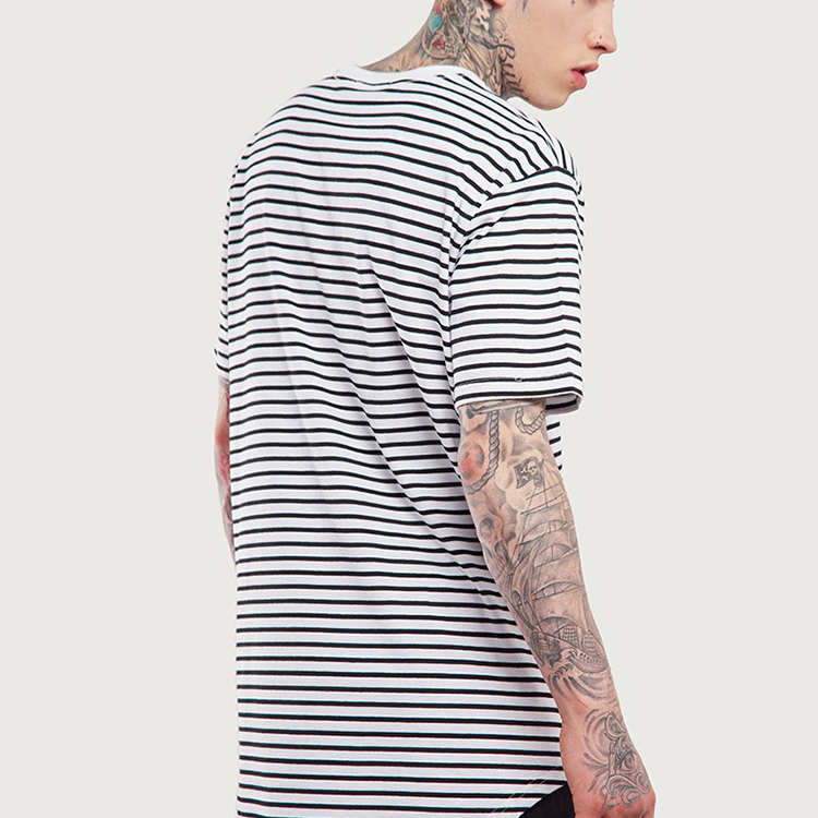t shirts black and white striped tee manufacturer
