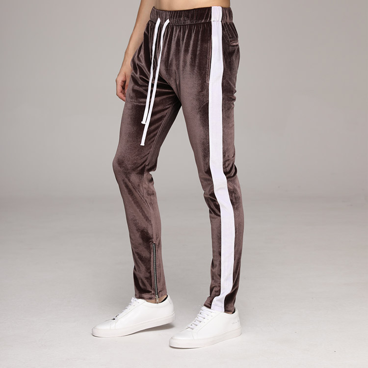velour stripe joggers manufacturer