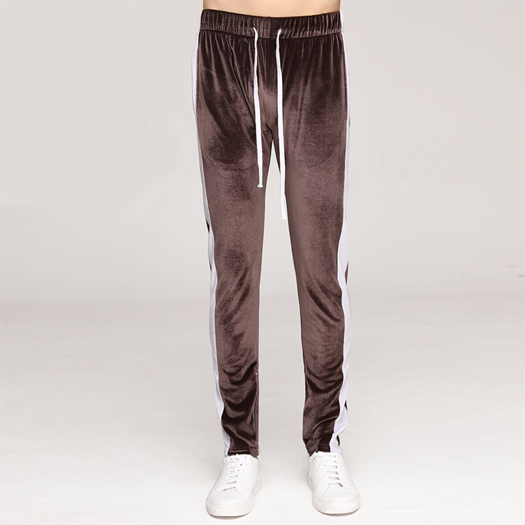 velour stripe joggers manufacturer
