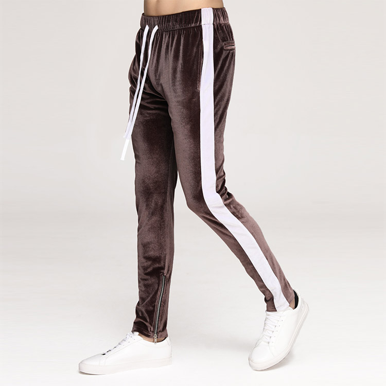 velour stripe joggers manufacturer