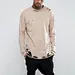 Long sleeve mens t shirts ripped tee manufacturer
