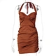ruched mini dress satin bodycon dress manufacturer
