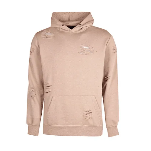 Promotional New Style Design High Quality Distressed Pink Hoodie