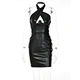 faux leather dress backless mini dress manufacturer