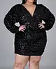 sequins dress ruched plus size dress manufacturer
