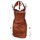 ruched mini dress satin bodycon dress manufacturer