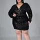 sequins dress ruched plus size dress manufacturer