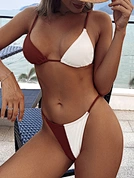 solid swimsuits costrast color bikini manufacturer