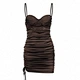 sexy ruched dress backless mini dress manufacturer
