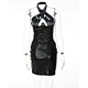 faux leather dress backless mini dress manufacturer