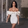 satin corsets dress off shoulder dress manufacturer