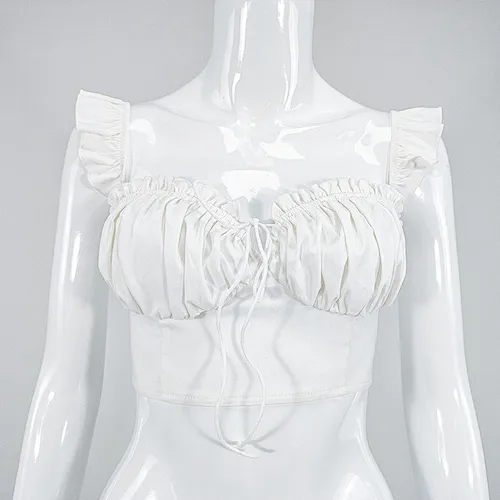 ruffles crop tops manufacturer