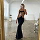 black midi dress leather corset dress manufacturer
