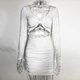 cut out mini dress pleated bodycon dress manufacturer