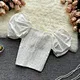 short puff sleeve crop tops manufacturer