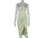 ruffle satin dress sexy midi dress manufacturer