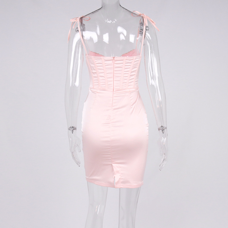 satin lace up dress corsets dress manufacturer