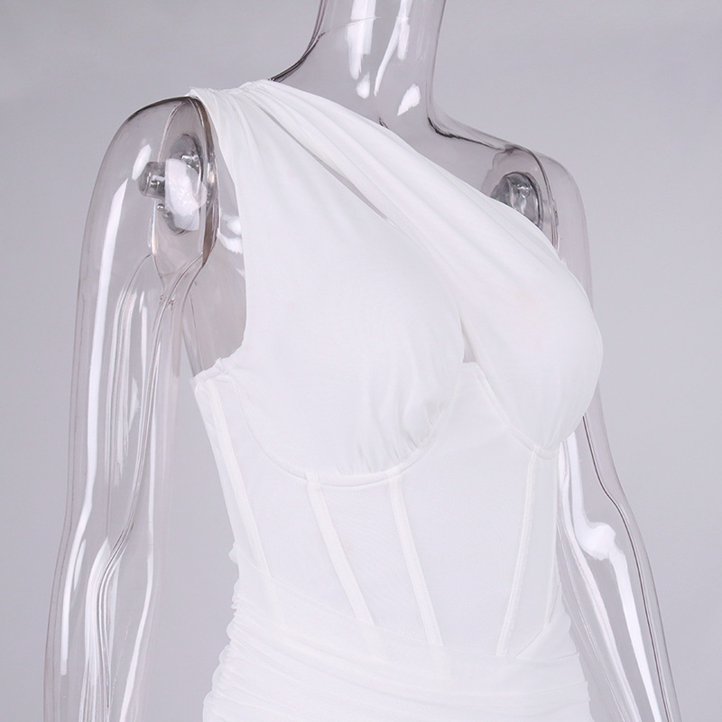 one shoulder mini dress bodycon dress manufacturer