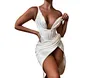 ruffle satin dress sexy midi dress manufacturer