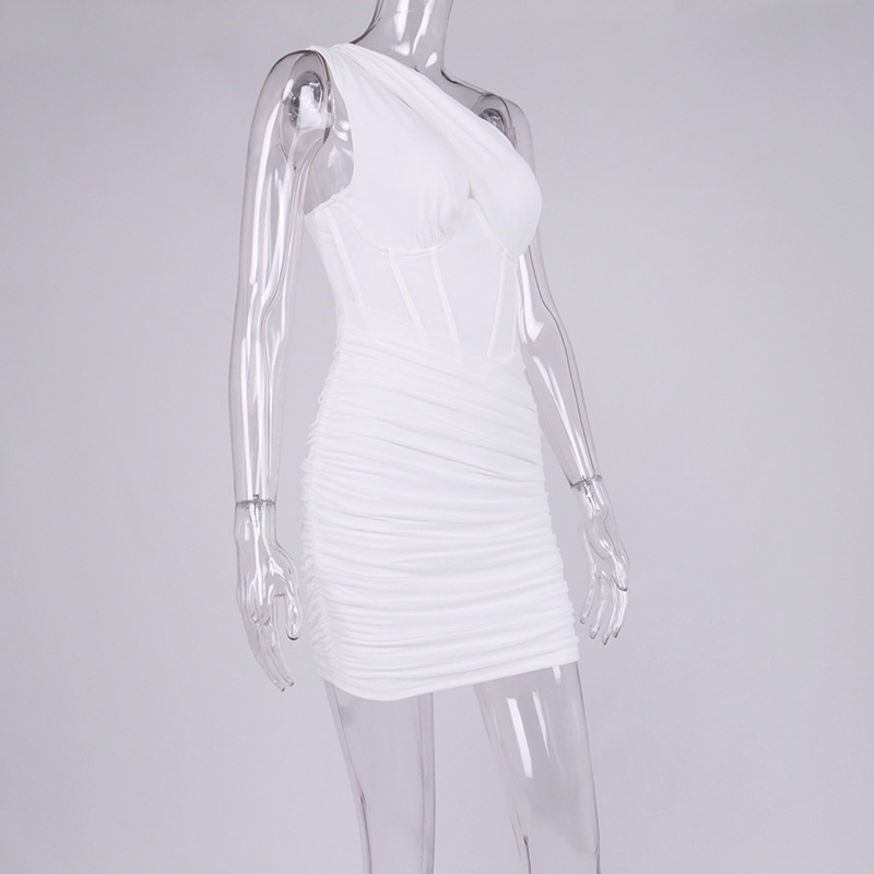 one shoulder mini dress bodycon dress manufacturer