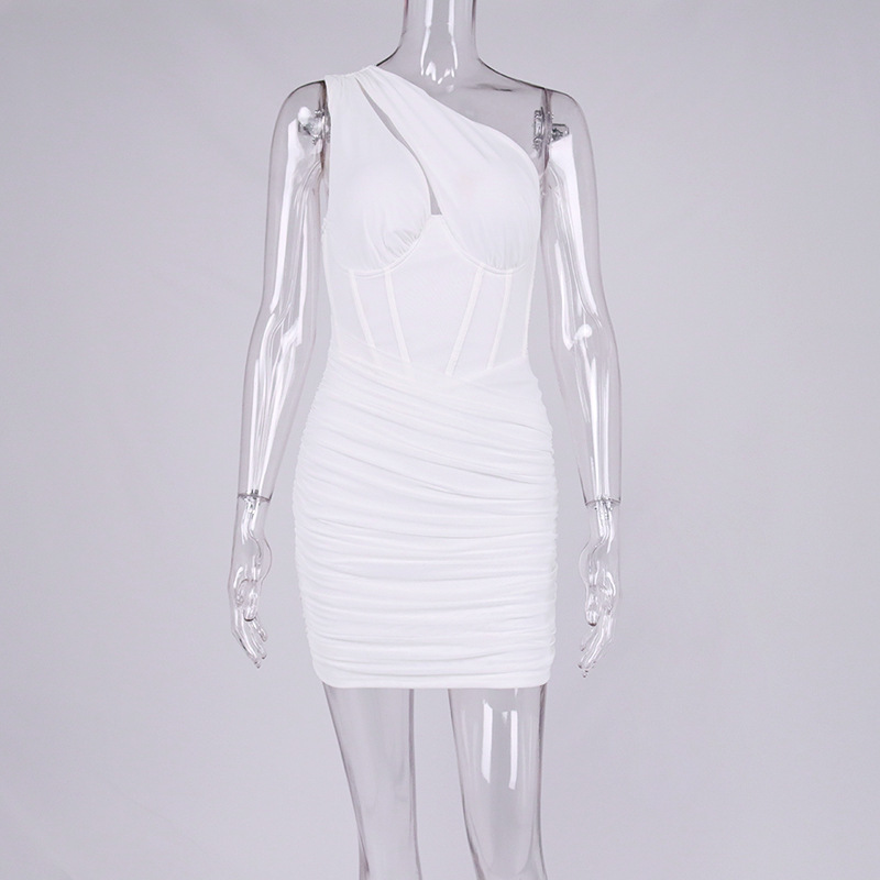 one shoulder mini dress bodycon dress manufacturer