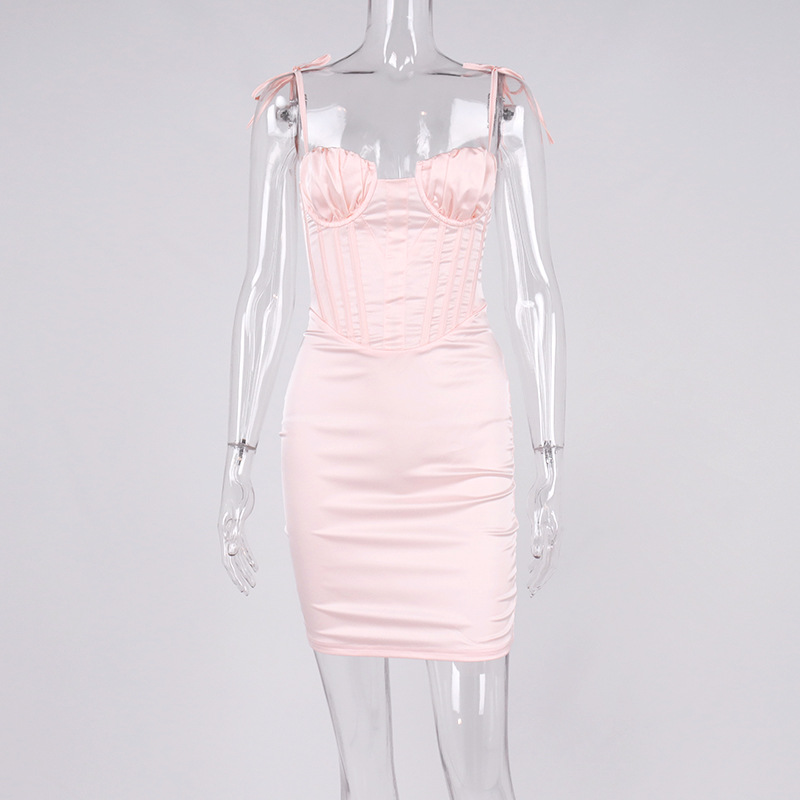 satin lace up dress corsets dress manufacturer