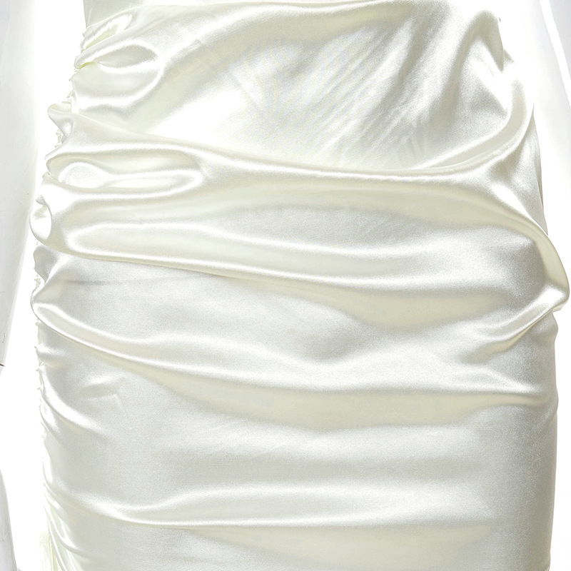 backless mini dress ruched satin dress manufacturer
