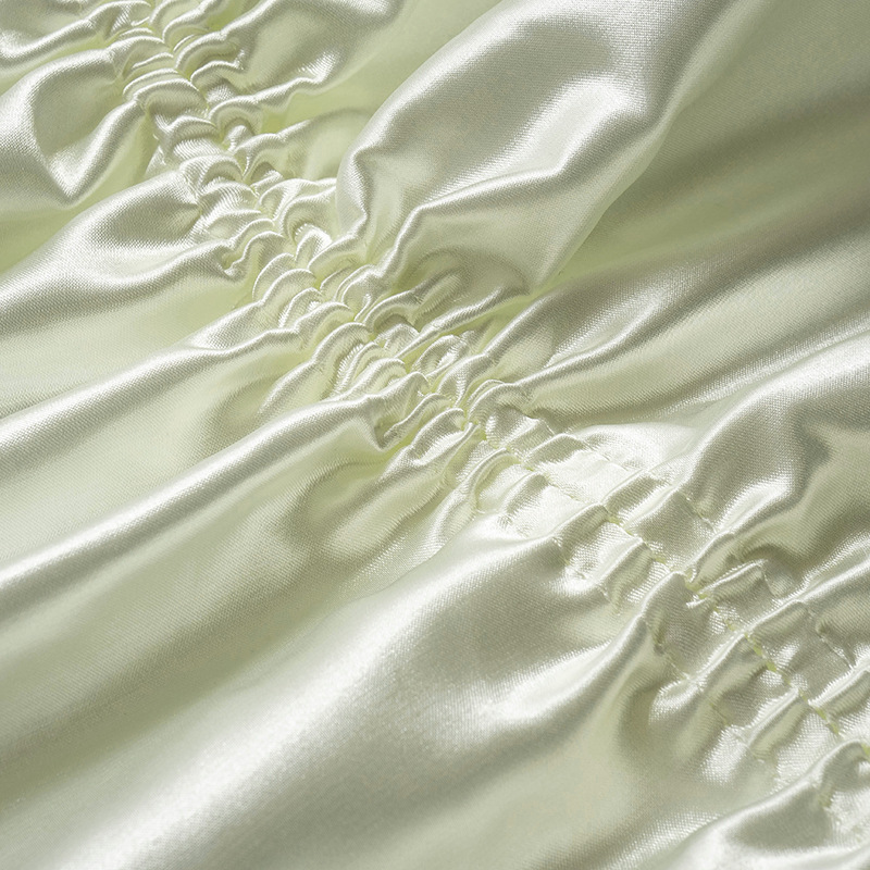 backless mini dress ruched satin dress manufacturer
