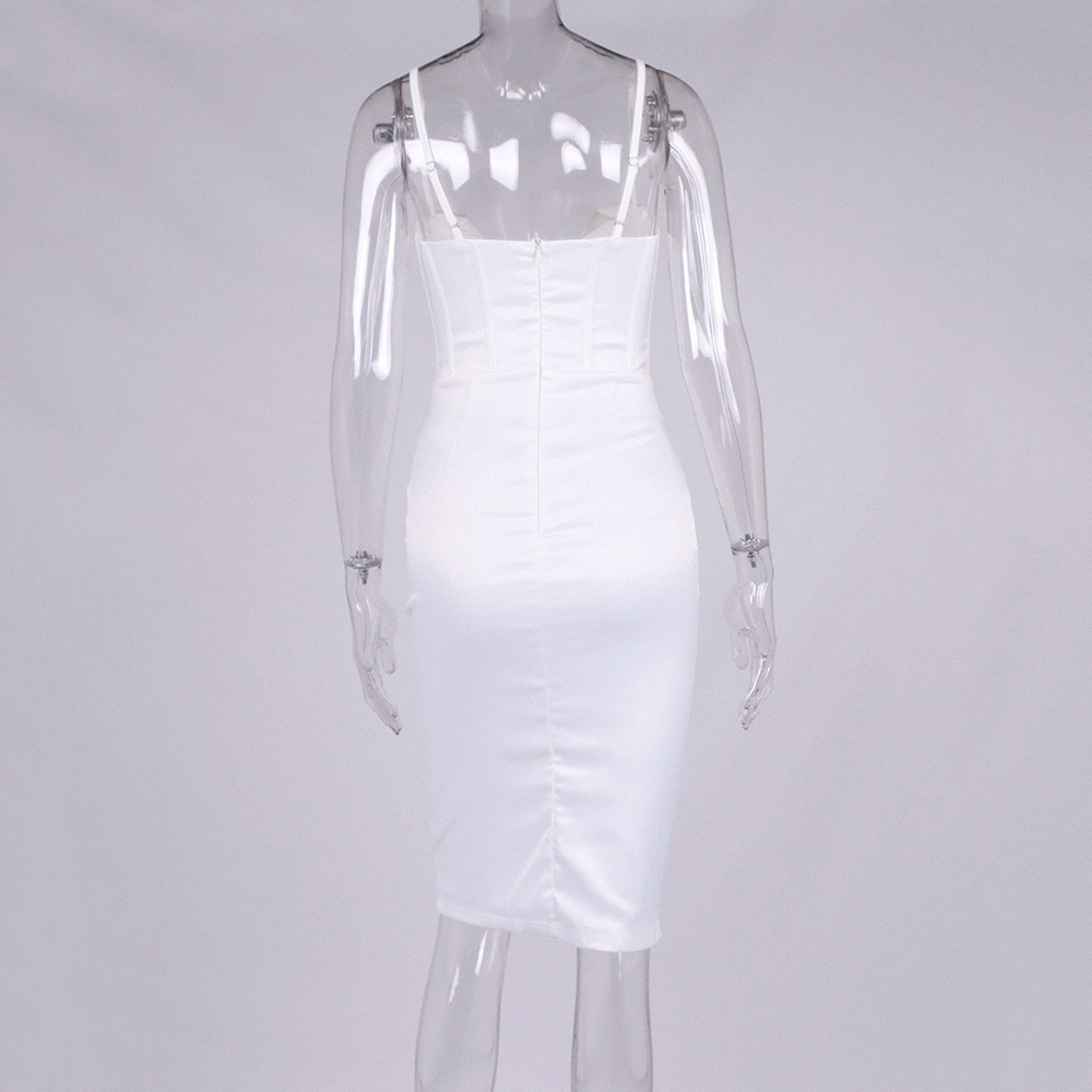 silk midi dress satin corsets dress manufacturer