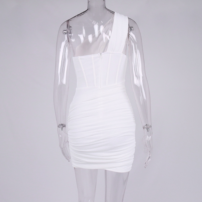 one shoulder mini dress bodycon dress manufacturer