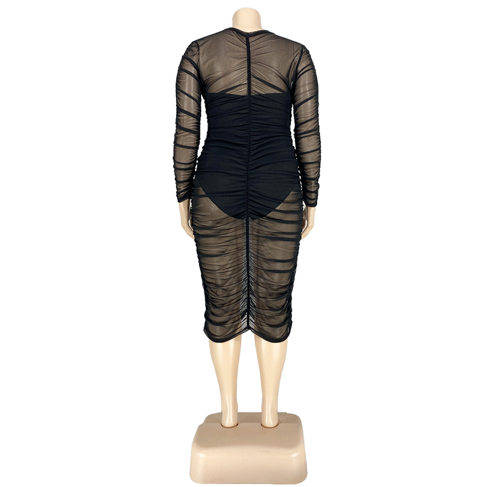 sexy mesh dress plus size dress manufacturer